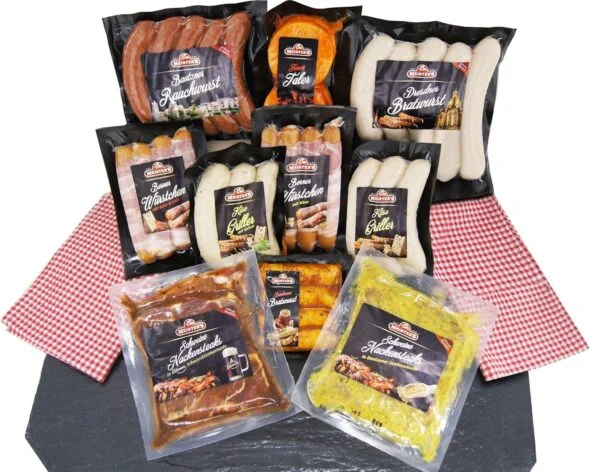 Barbecue Party Barbecue Pack with Sausages, Grilled Meat Steak Marinated, Cheese Griller, Smoked Sausage – 9 x Grill Specialities in Grill Set
